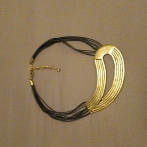 Chico's Gold and Black Adjustable Necklace